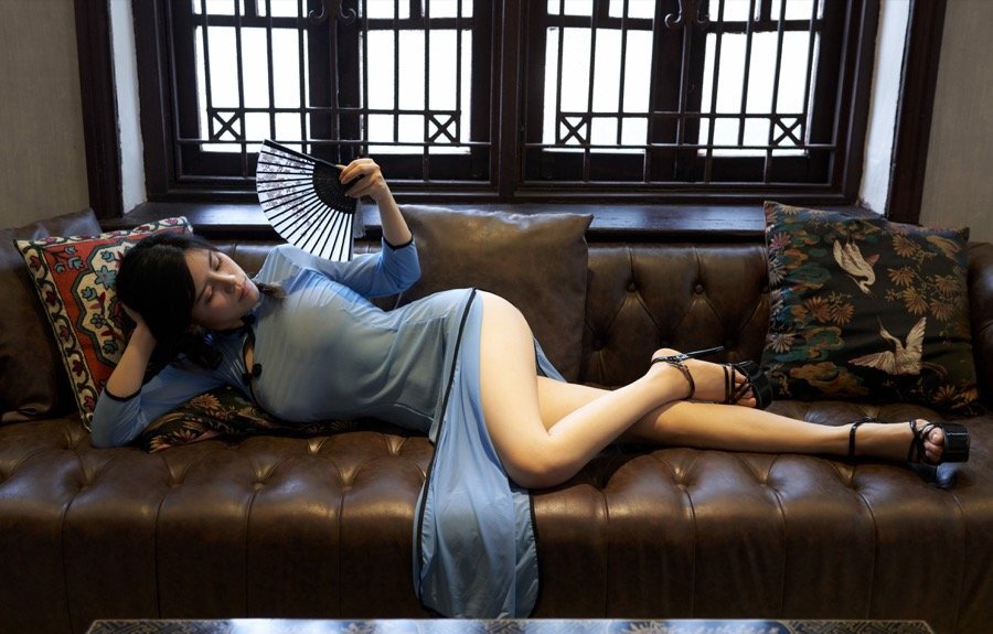 蜜桃美女梦恬演绎民国少女 性感旗袍别有一番风味