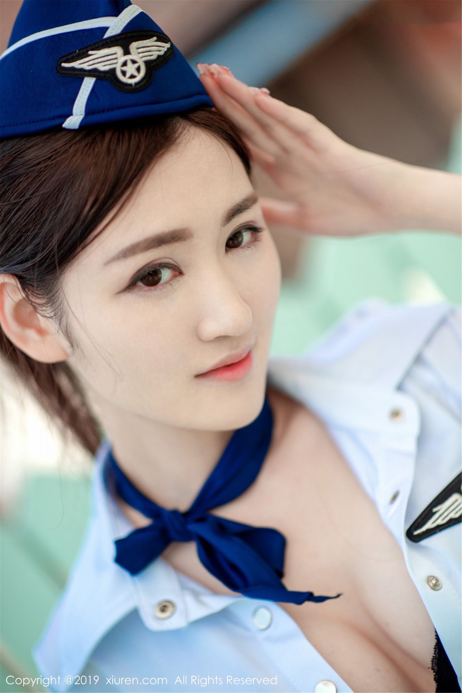 沈梦瑶《空乘制服与草莓内衣系列》 [秀人XIUREN] No.1419 写真集