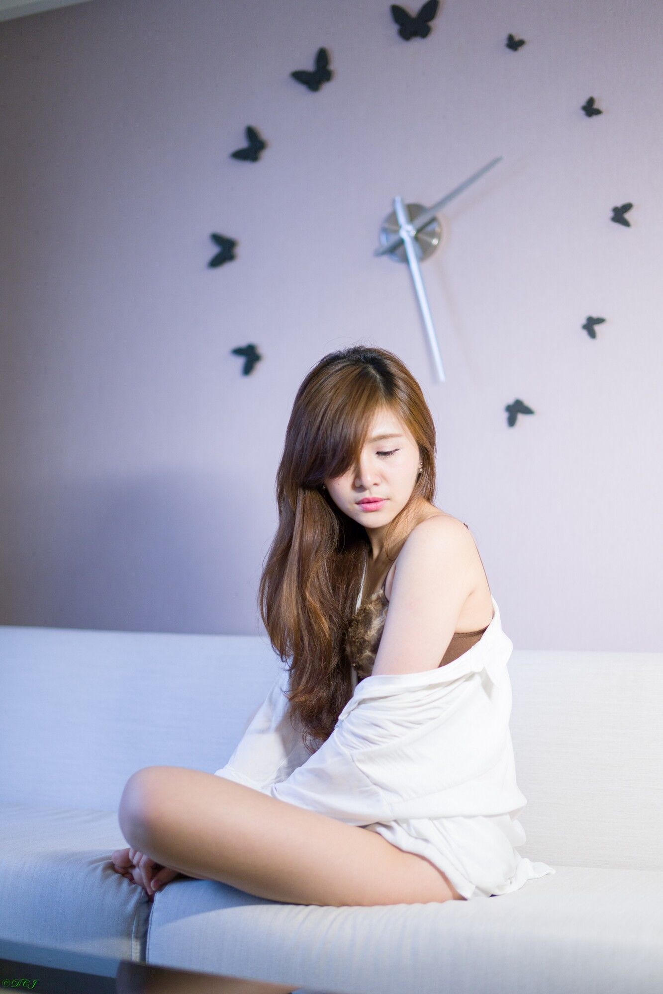 [台湾正妹] 邱艾比Abbie 黑丝OL内衣赏 写真集