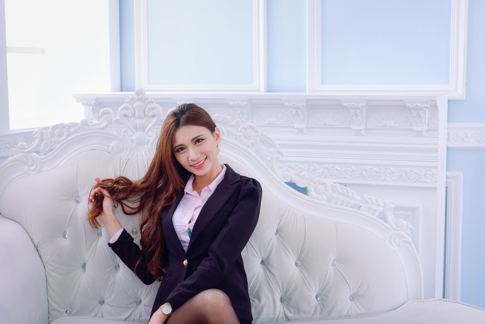 [台湾正妹] 蔡译心《室拍3套丝袜美腿装》  写真集