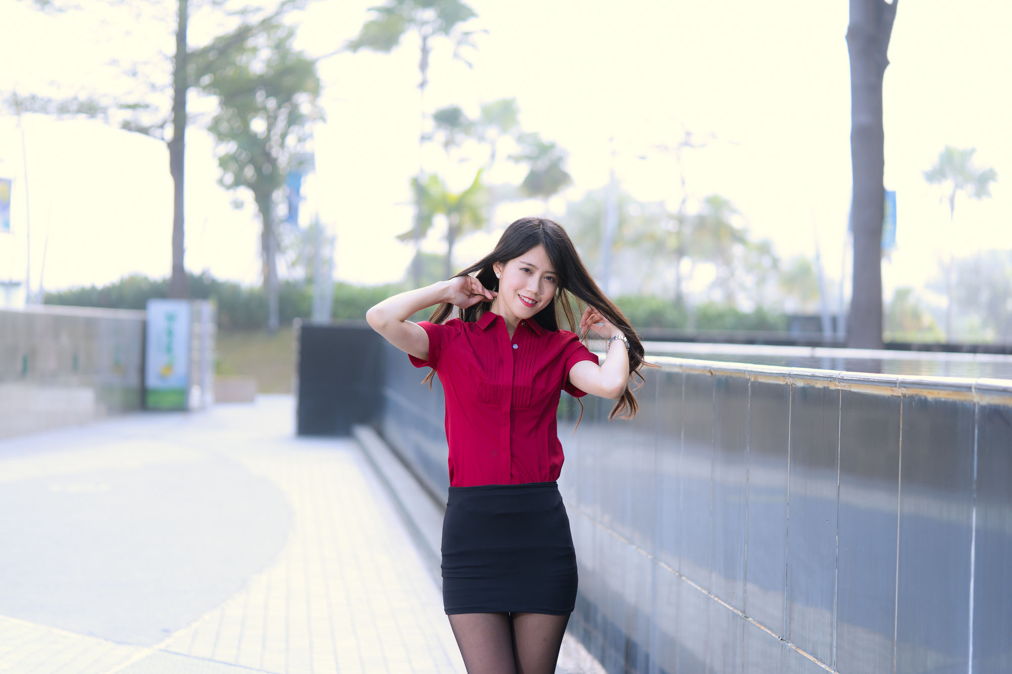 [台湾网红美女] Candy宝儿《夢時代黑丝街拍》 写真集