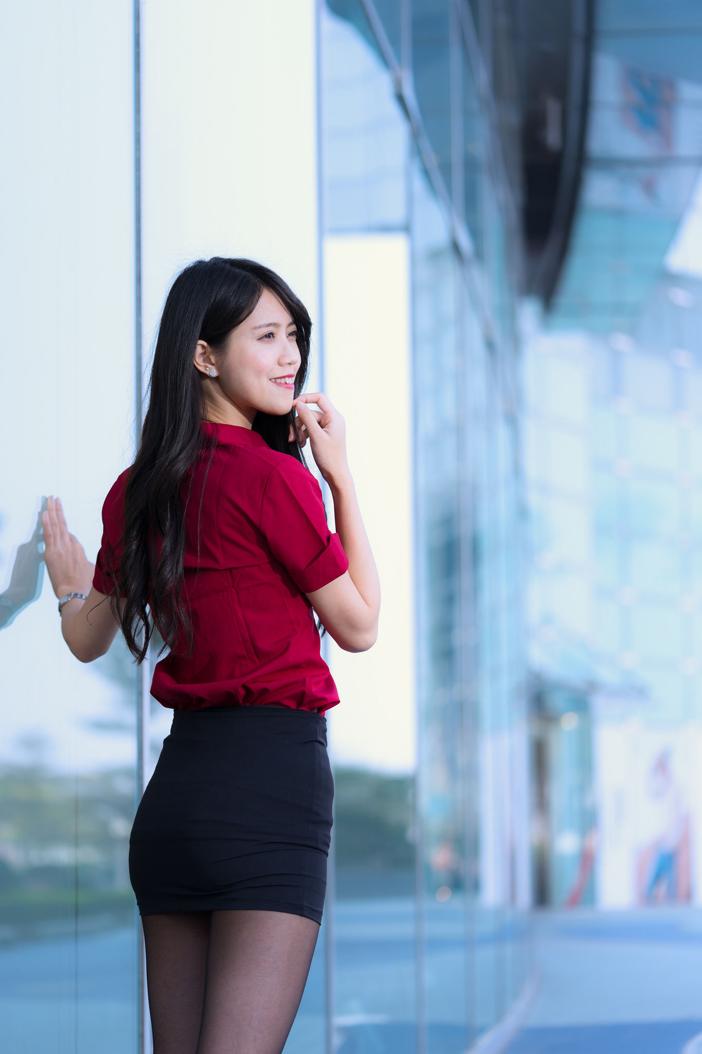 [台湾网红美女] Candy宝儿《夢時代黑丝街拍》 写真集