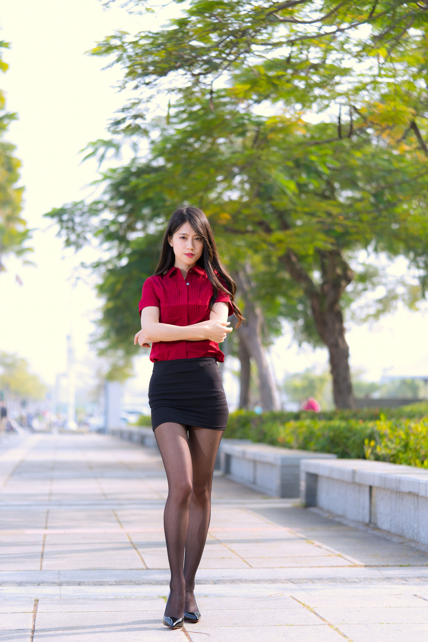 [台湾网红美女] Candy宝儿《夢時代黑丝街拍》 写真集