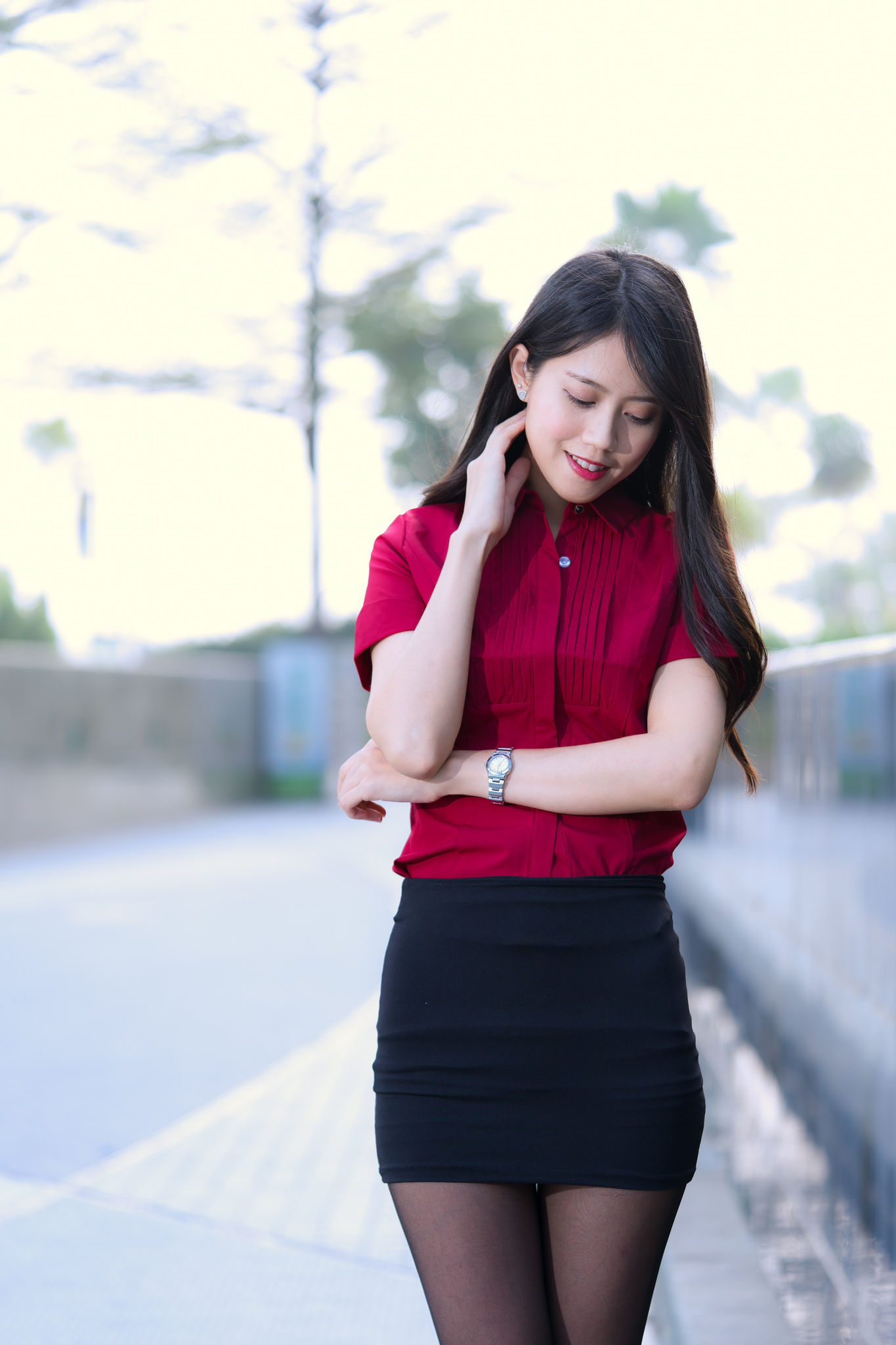 [台湾网红美女] Candy宝儿《夢時代黑丝街拍》 写真集