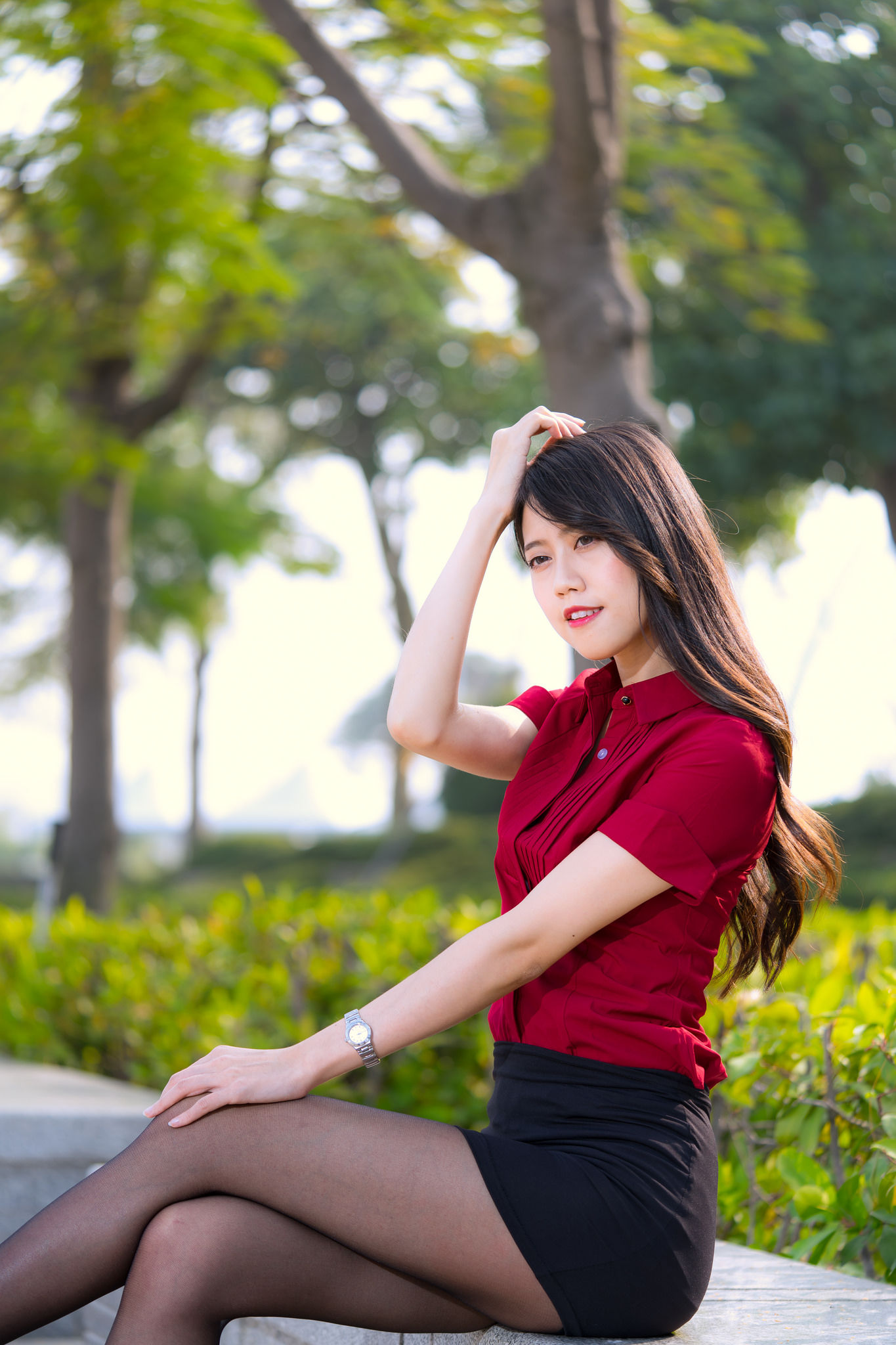 [台湾网红美女] Candy宝儿《夢時代黑丝街拍》 写真集