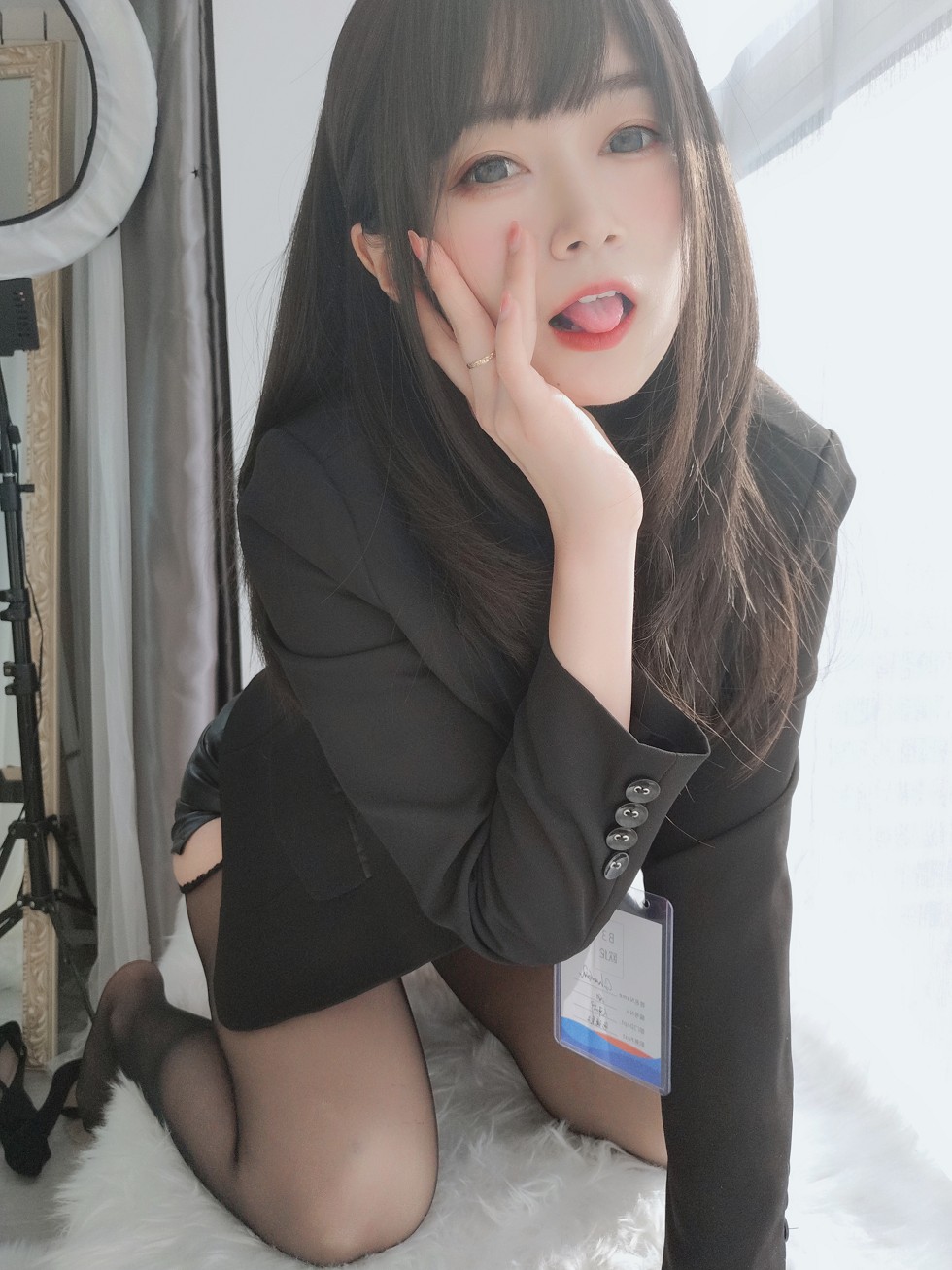 网红美女白银职场新人套主题私房开档黑丝裤袜秀翘臀撩人诱惑写真118P