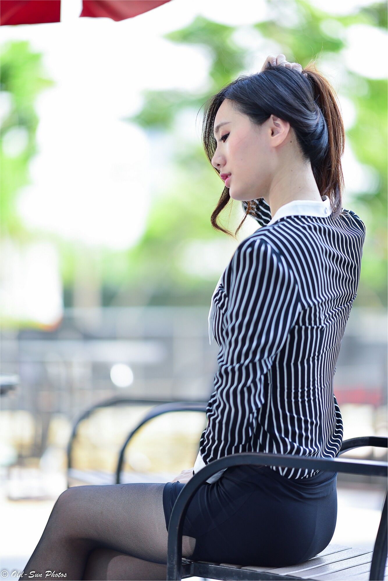 [台湾正妹] 张小米 - 黑丝OL女郎外拍 写真集