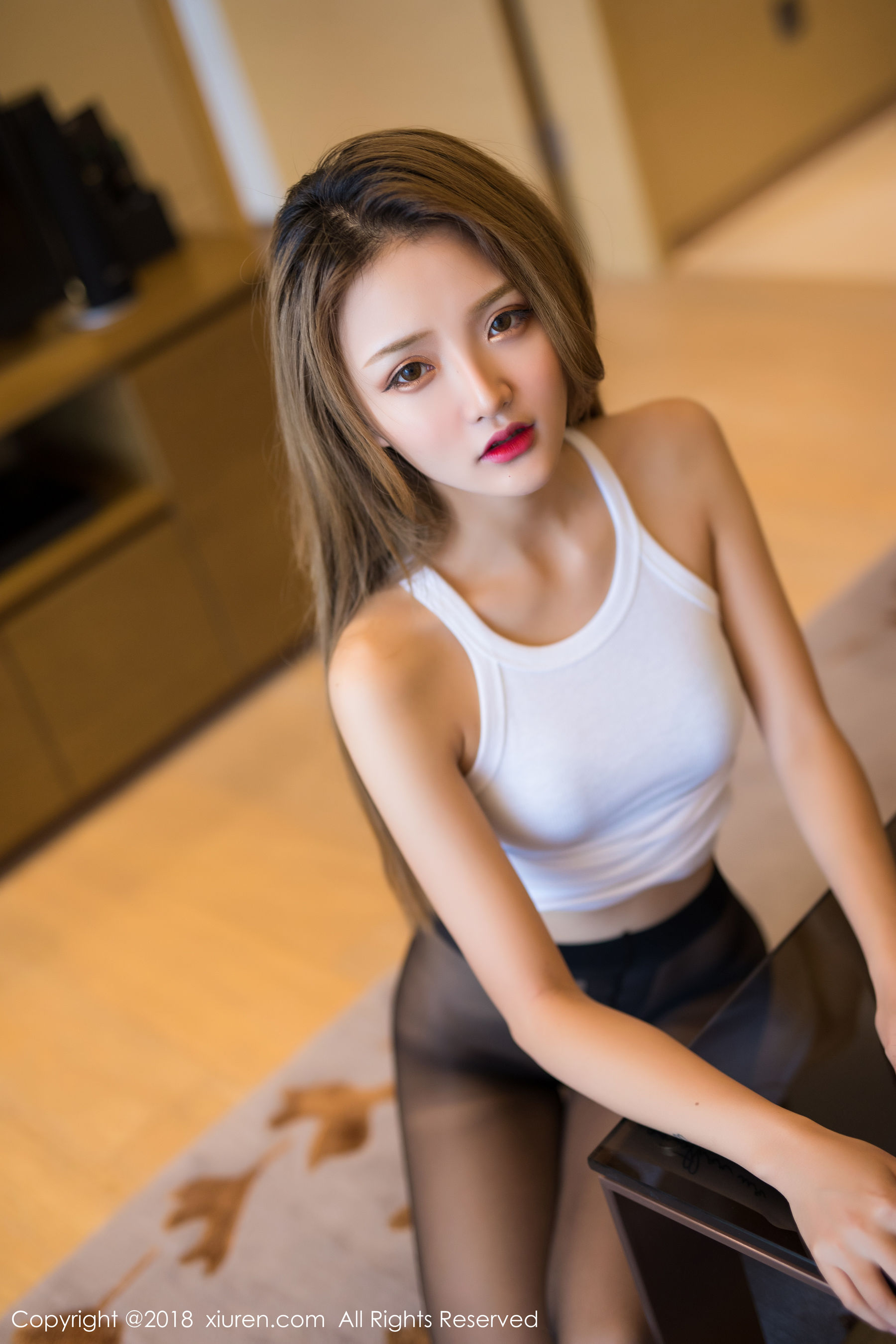 Miko酱《惹火心跳的诱惑黑丝》 [秀人XIUREN] No.1163 写真集