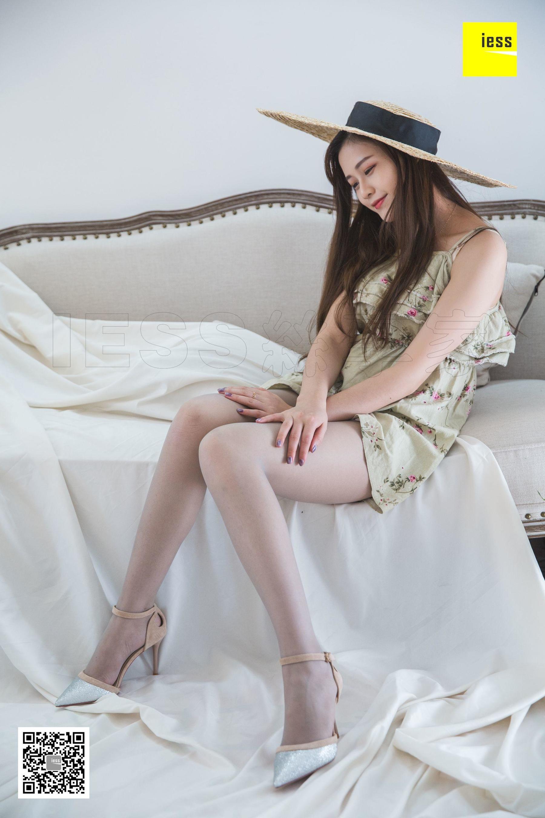 模特九妹《九妹碎花裙灰丝》 [异思趣向IESS] 写真集