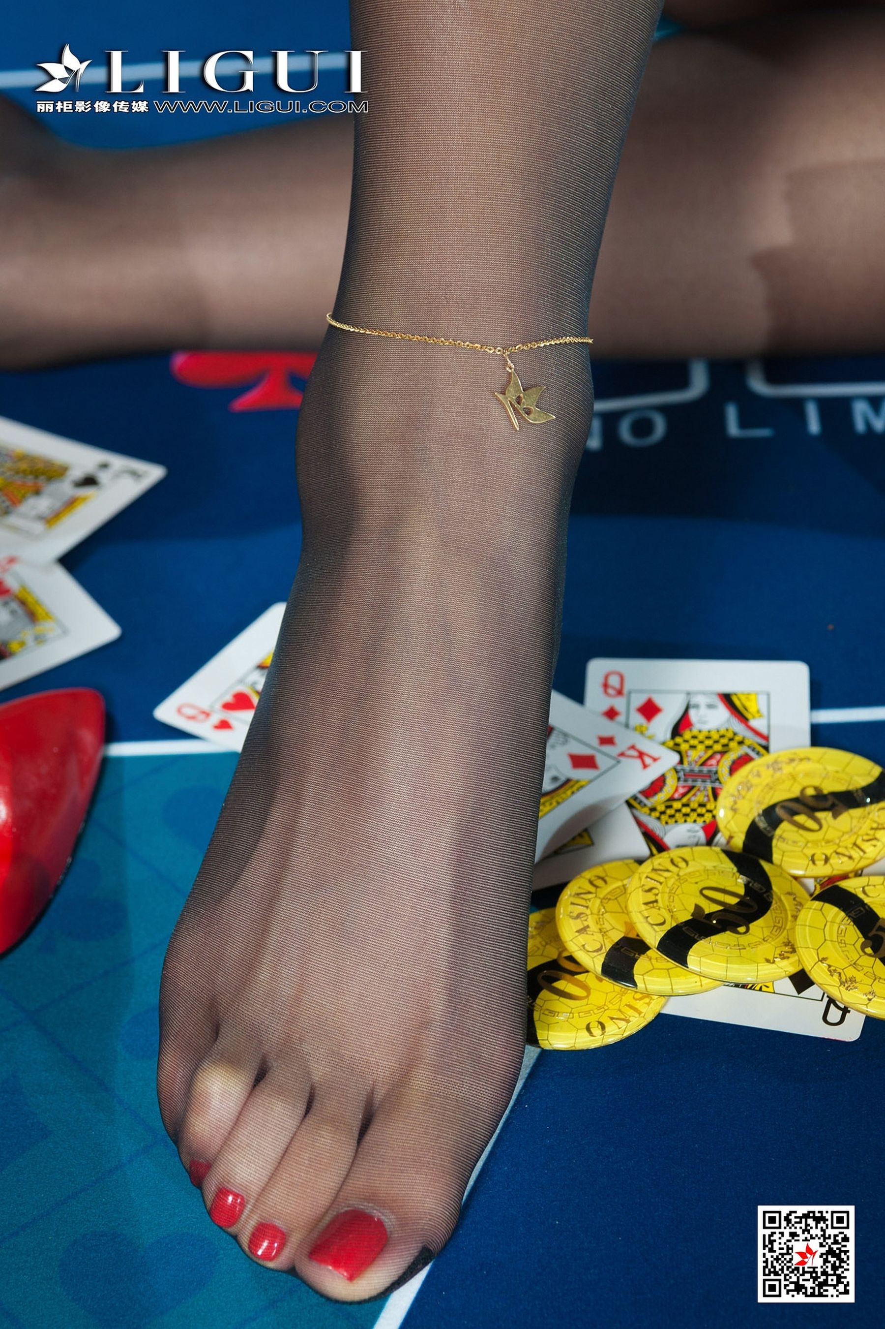 腿模筱筱《赌场黑丝女王》 [丽柜Ligui] 写真集