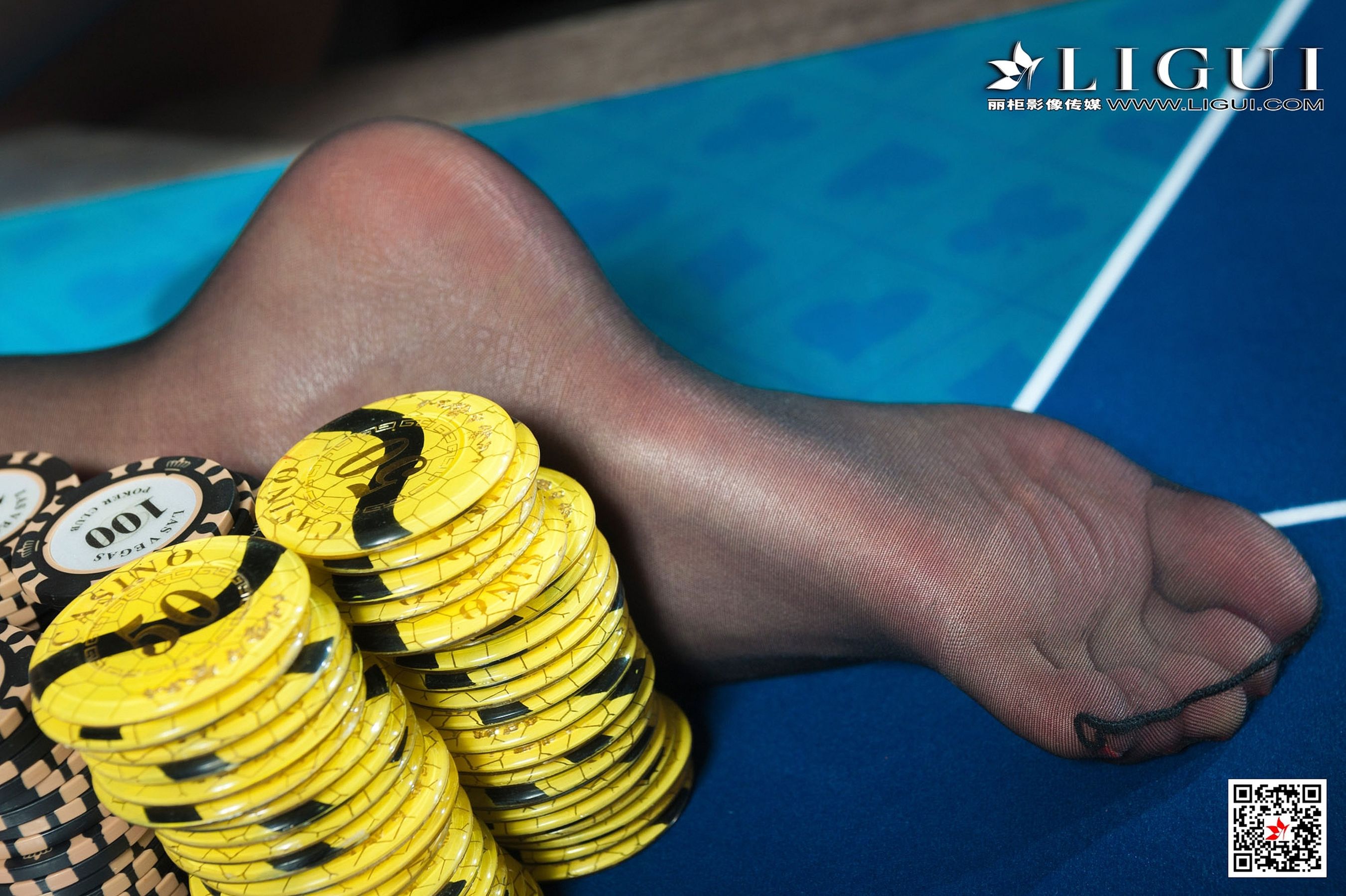 腿模筱筱《赌场黑丝女王》 [丽柜Ligui] 写真集
