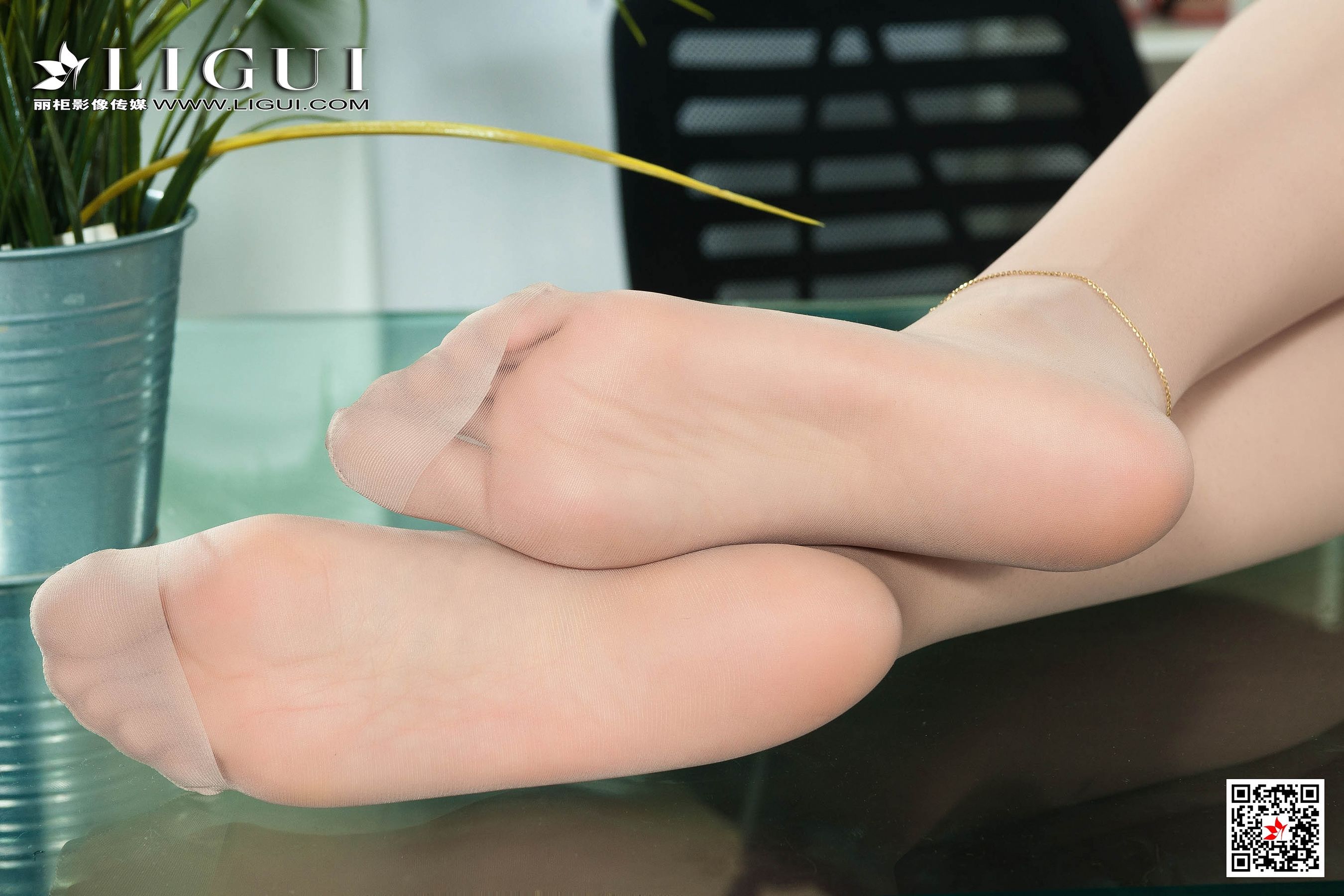 腿模若溪《肉丝袜OL丝足》 [丽柜Ligui] 写真集