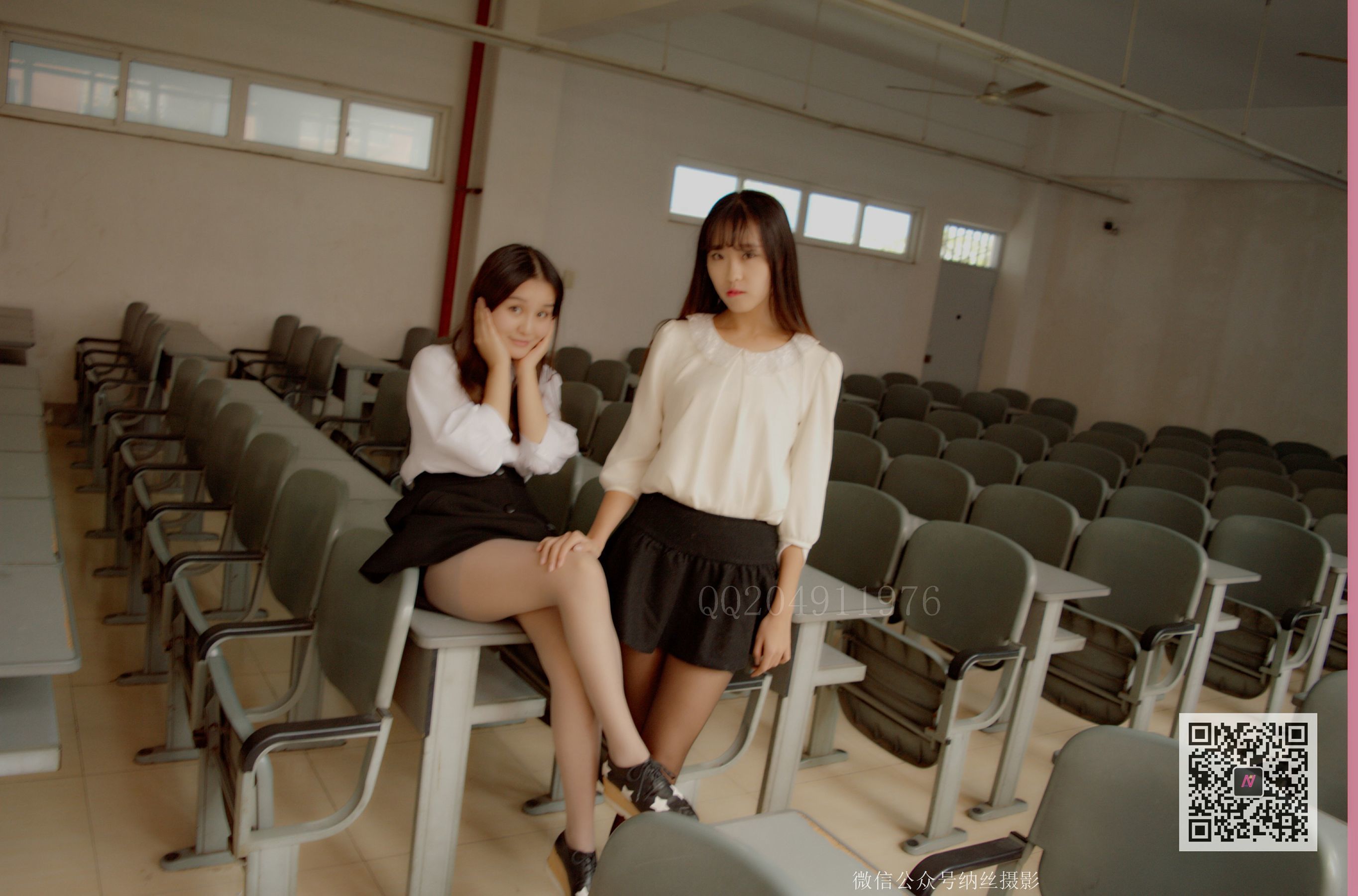 吴雪儿&amp;张琪《黑丝肉丝课室极致诱惑》 [纳丝摄影] NO.022 写真集