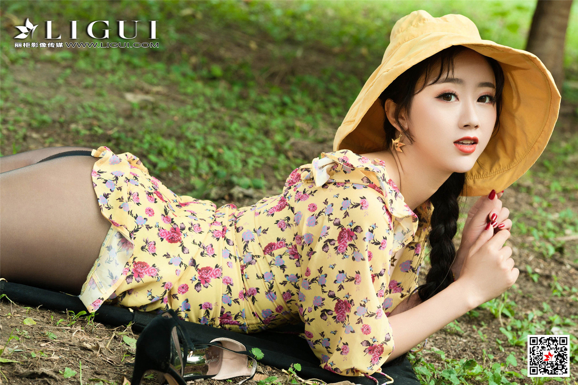 然然《极品森系黑丝草帽少女》 [丽柜Ligui] 写真集