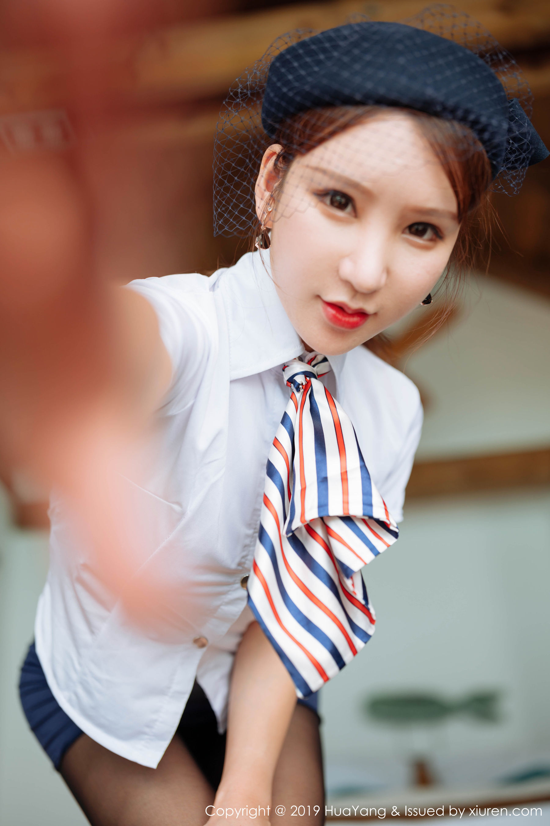 周于希Sandy《角色扮演空姐制服内衣》 [花漾HuaYang] Vol.186 写真集