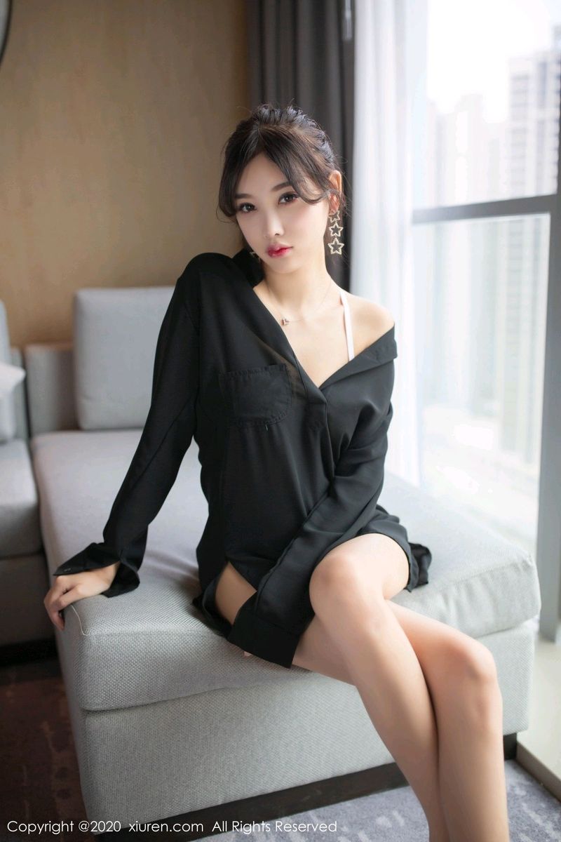 [XiuRen秀人网] 性感女神杨晨晨sugar男友黑衬衫内衣诱惑写真 No.2151