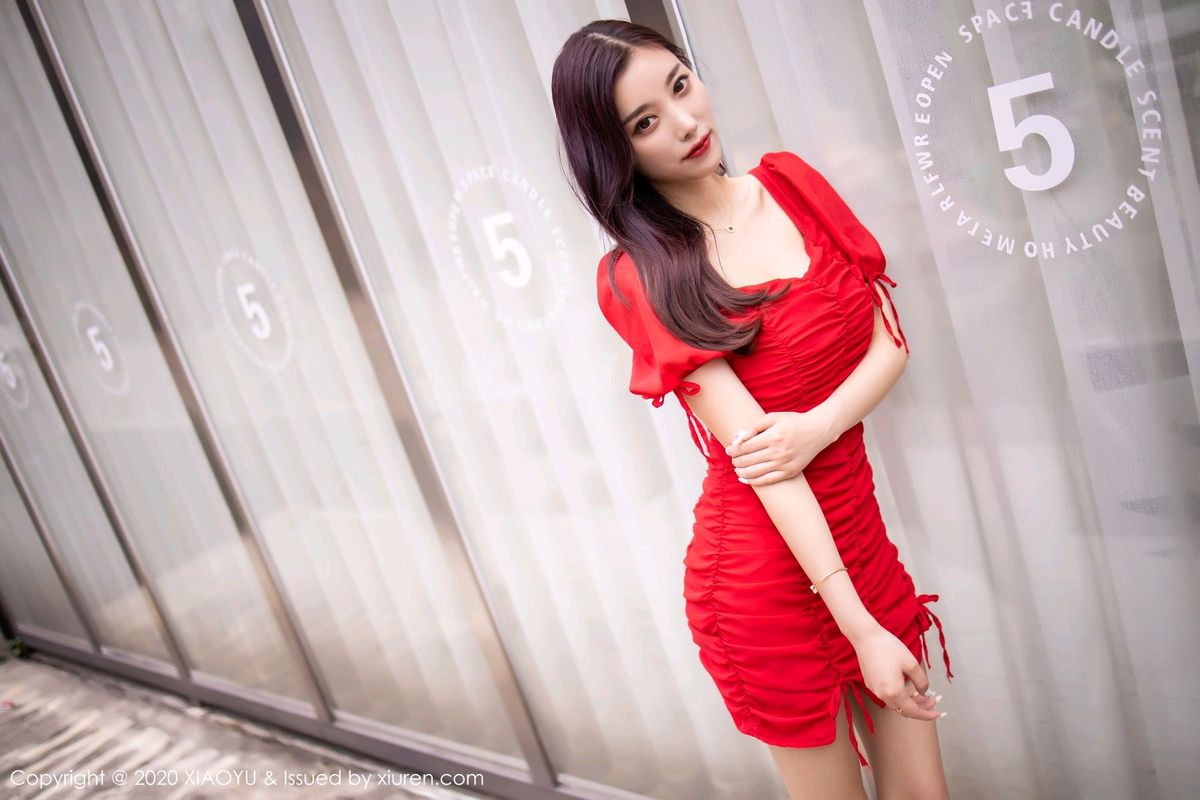 [XIAOYU语画界] 性感女神杨晨晨sugar鲜艳红裙高挑身材私房套图 VOL.326