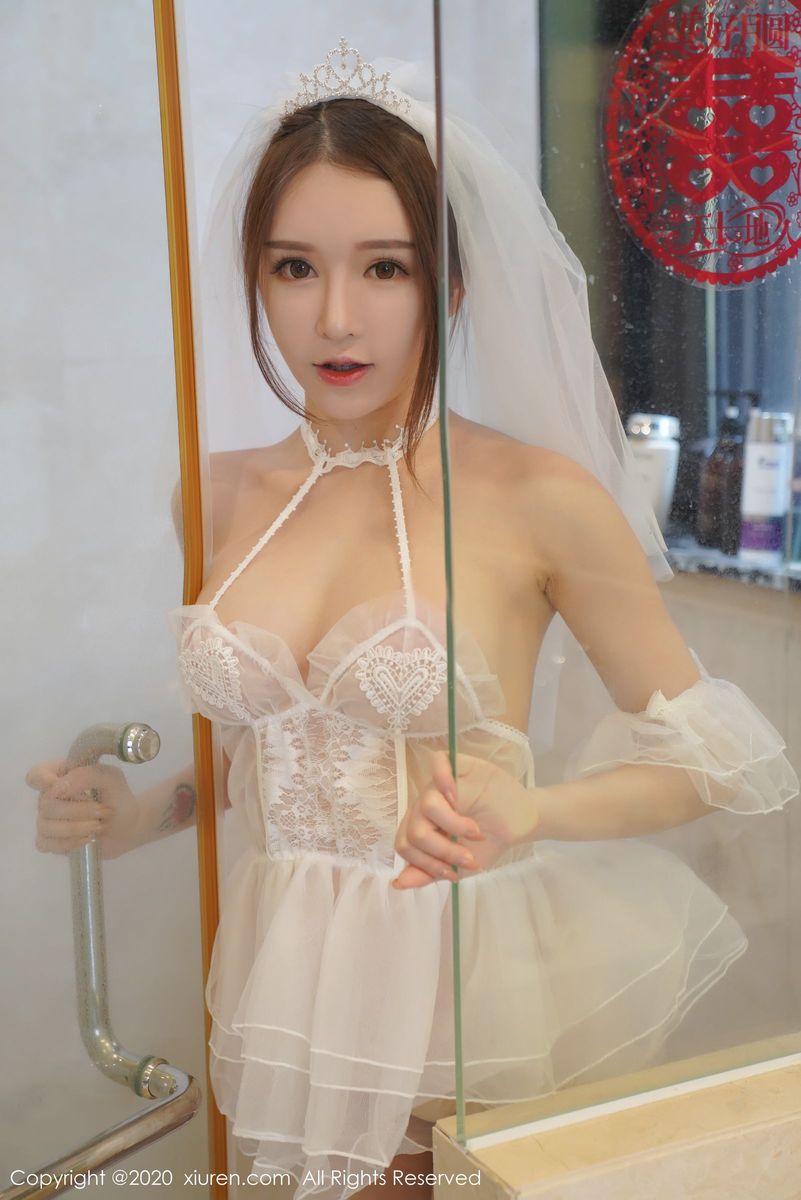 [XiuRen秀人网] 美女模特玉兔miki薄薄透透惹火娇躯婚纱主题写真 No.2123