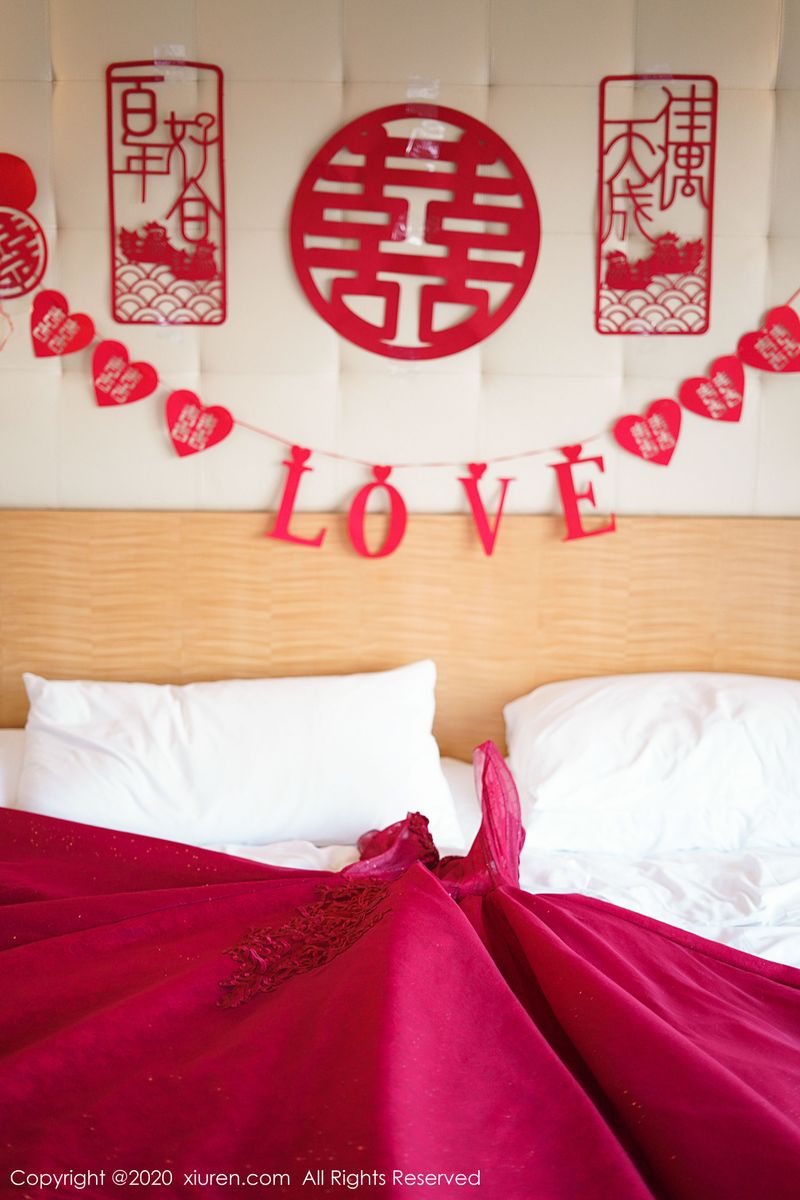 [XIUREN秀人网] 性感女神糯美子Mini红色喜庆《新娘主题》写真 No.2058