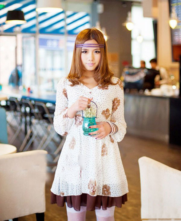 清纯可爱美女莎莎漂亮仙女裙写