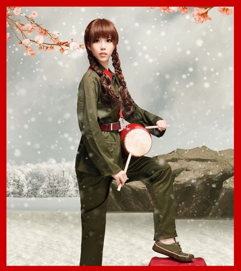 宅男女神叶梓萱扮处女座卡牌