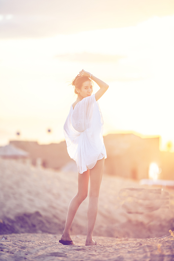 夕阳下的唯美写真