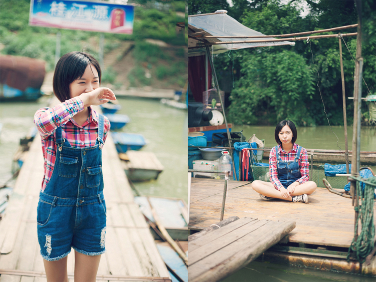 清纯校花夏日午后的唯美笑容