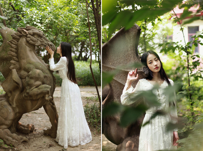 靓丽白衣女孩唯美写真