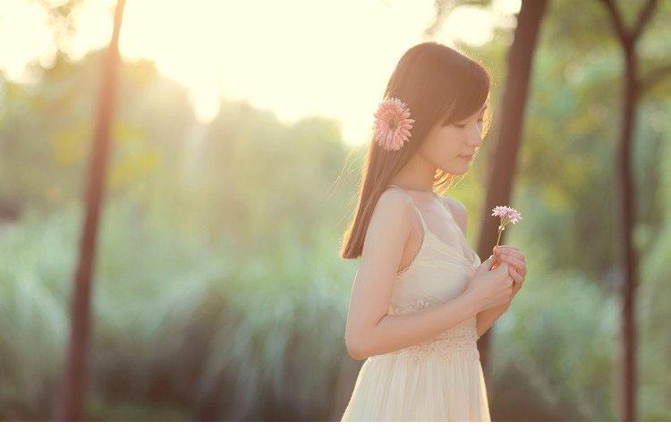 唯美户外摄影之夕阳西下妹子在天涯