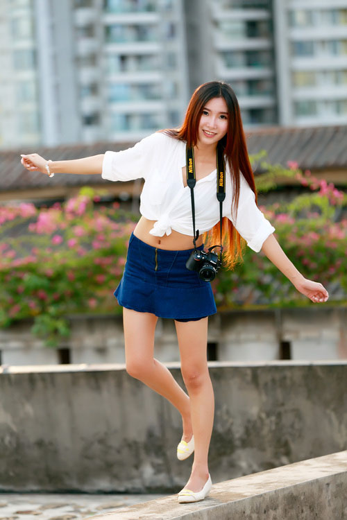 记录下晚秋的可爱少女