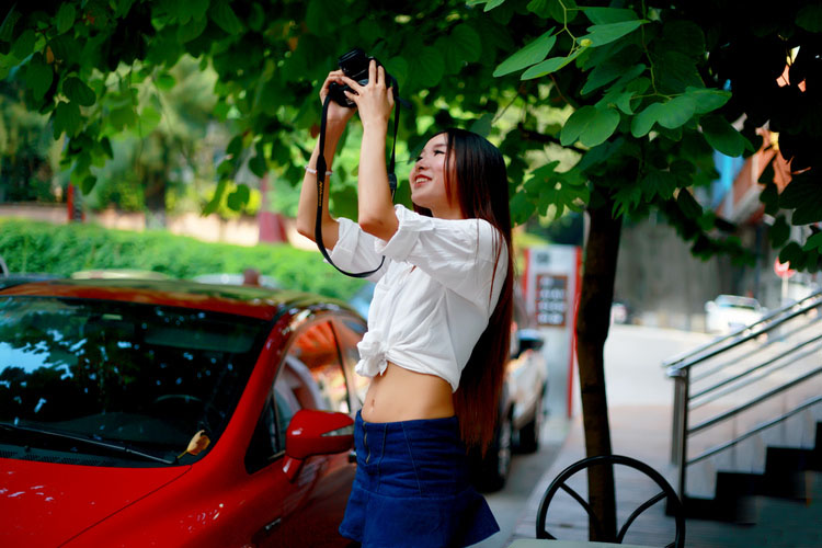 记录下晚秋的可爱少女