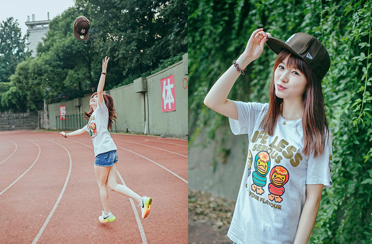 帽檐下的清纯小可爱