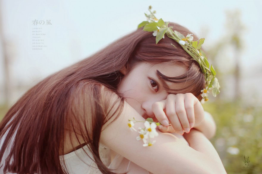 蜜桃般的甜美女生