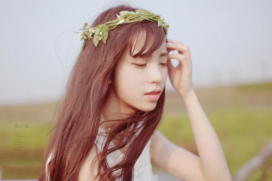 蜜桃般的甜美女生