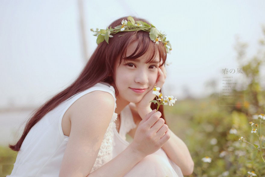 蜜桃般的甜美女生