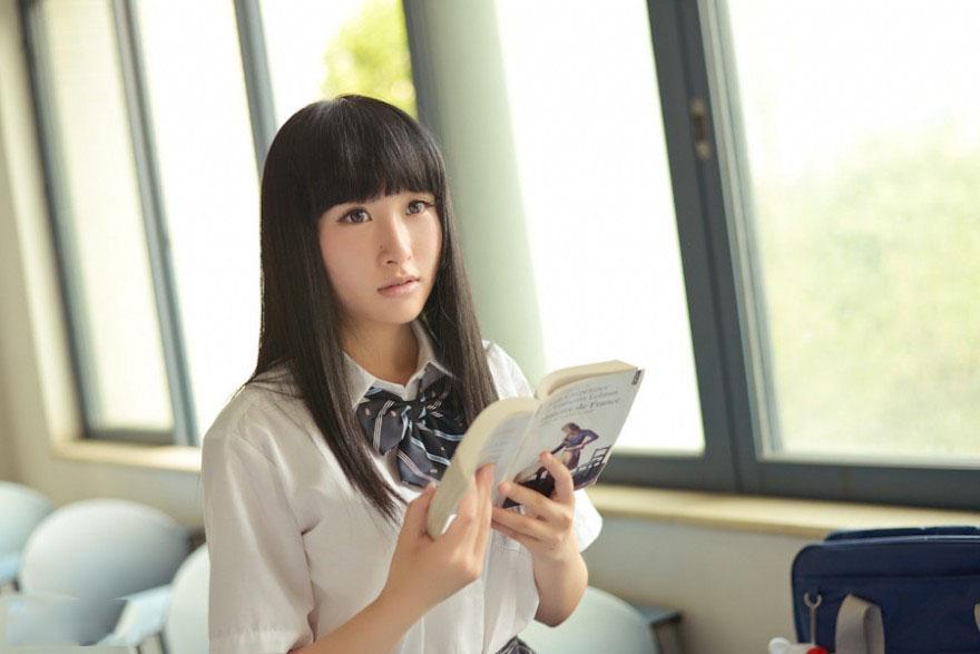 俏皮学妹绽放的小清新