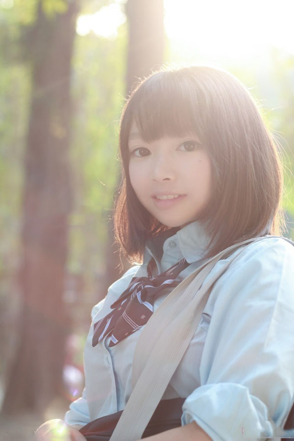 冬日清纯可爱的小橘子少女