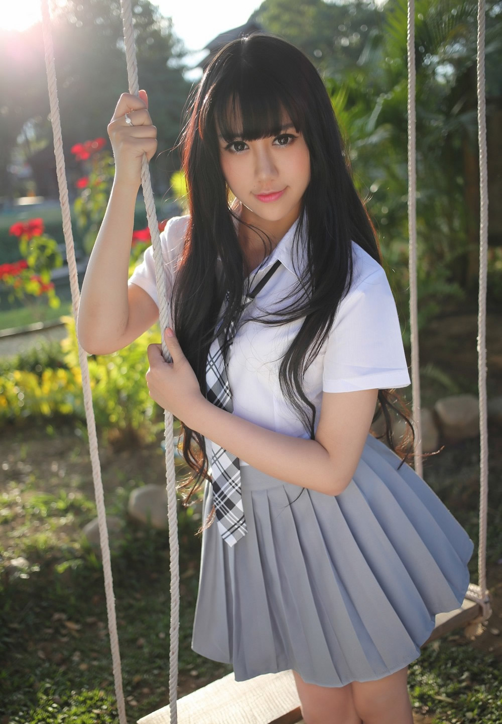 绝色机车妹子杨晓青郊游高清妩媚写真