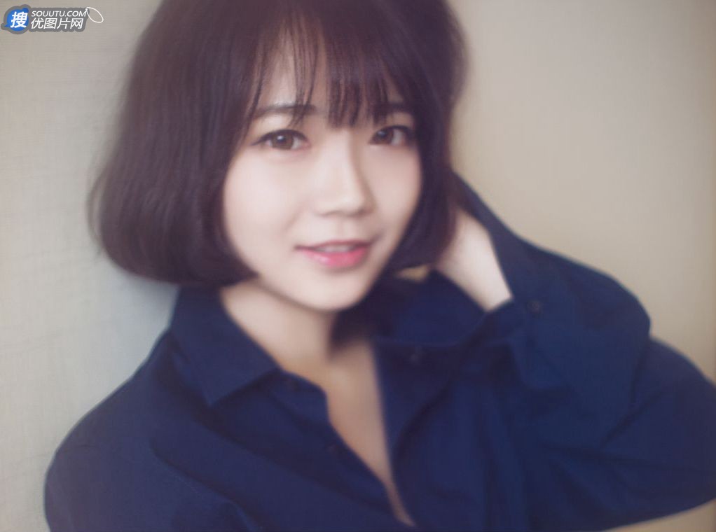 短发内衣美眉朦胧清纯唯美私房写真