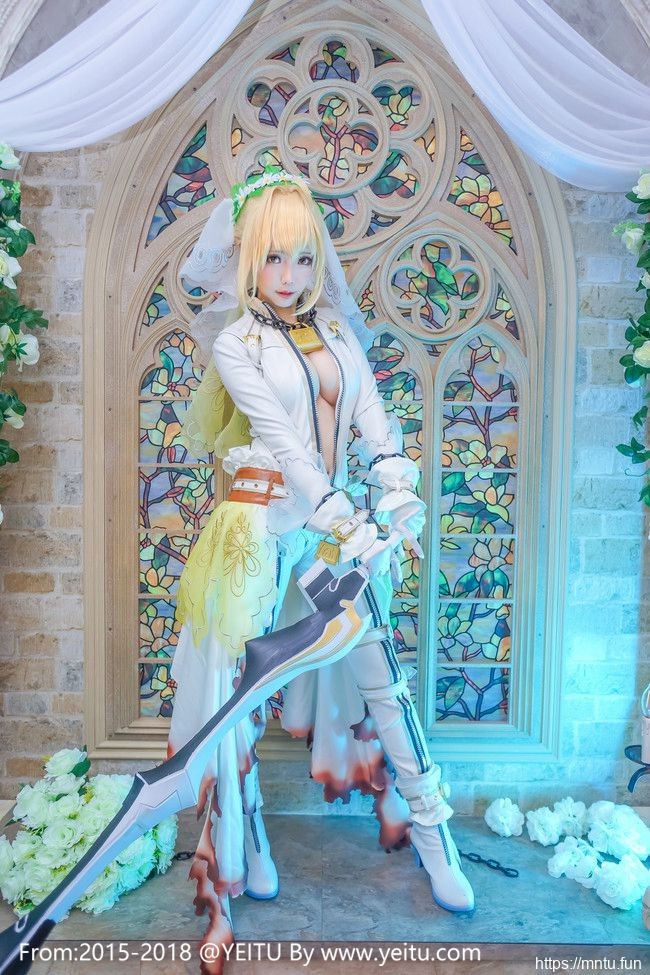 ElyEE子COS Fate-Grand-Order暴君拘束服尼祿美如画