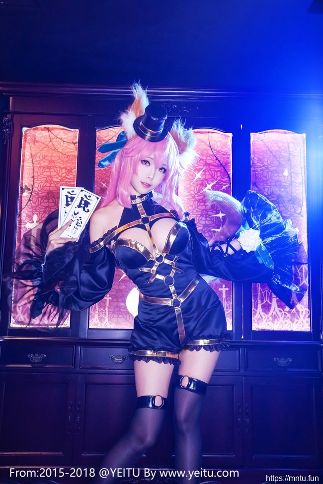 ElyEE子黑丝美腿COS装扮Fate-Extra魔术师玉藻前