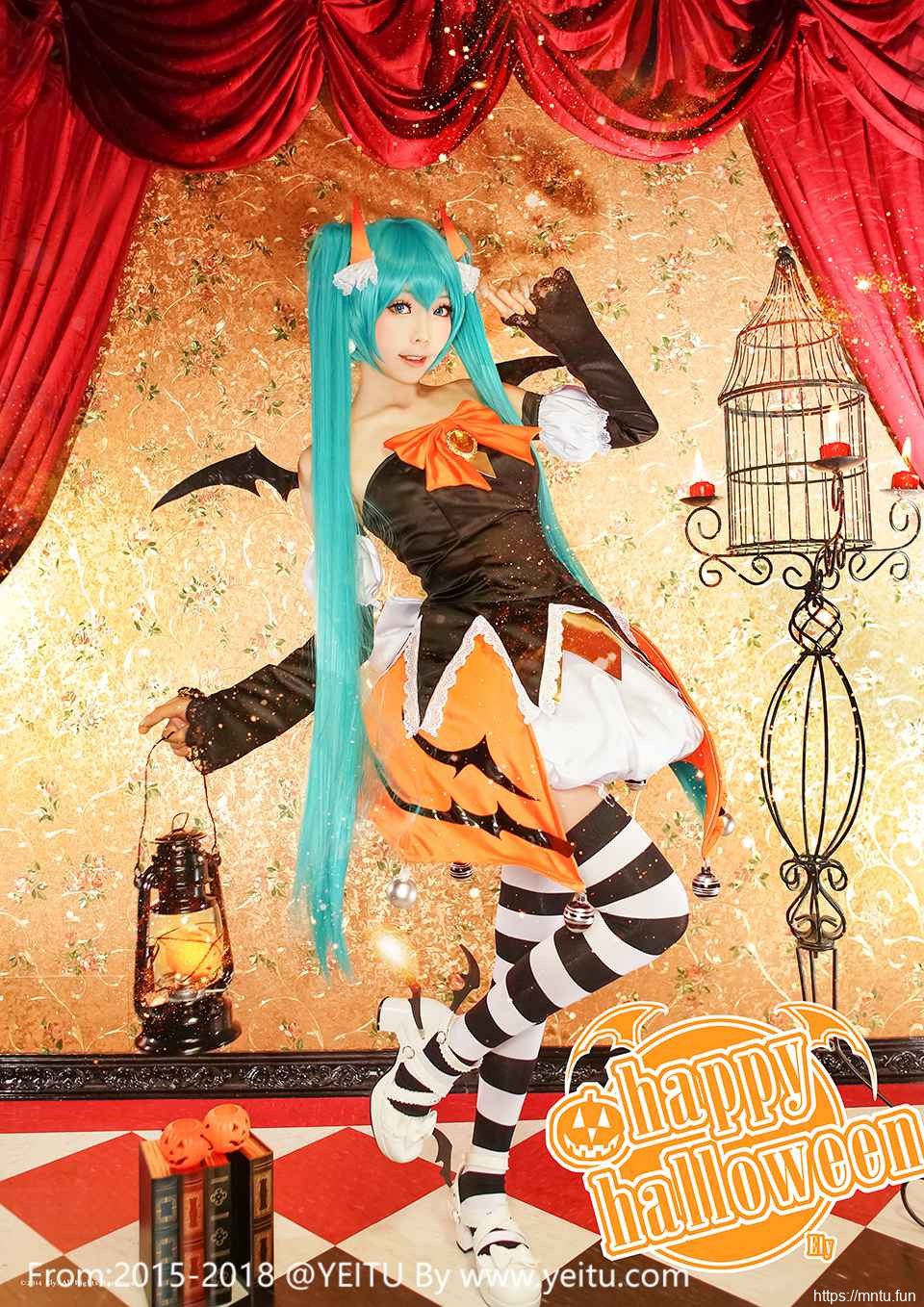 双马尾美女ElyEE子COS扮演VOCALOID初音未来