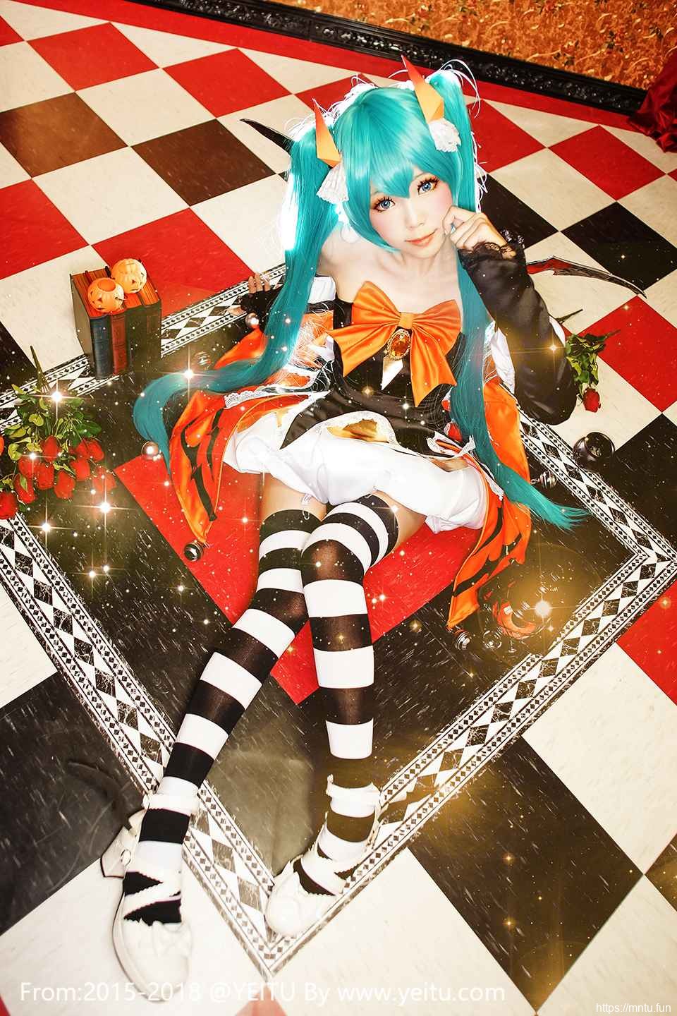 双马尾美女ElyEE子COS扮演VOCALOID初音未来