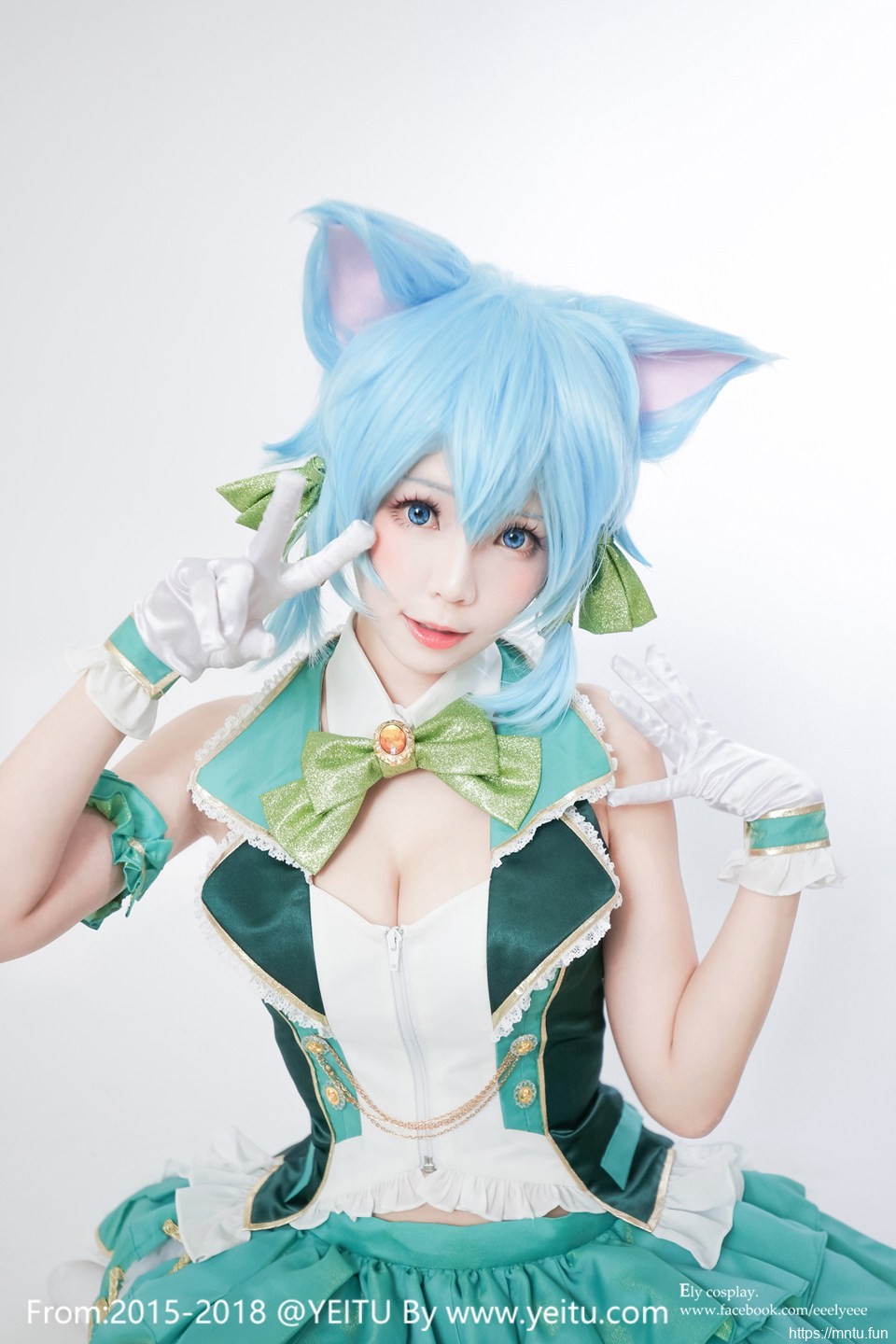 台湾萌妹ElyEE子COSPLAY刀剑神域朝田诗乃