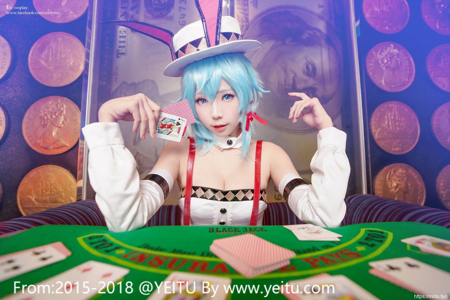 台湾萌妹ElyEE子COSPLAY刀剑神域朝田诗乃