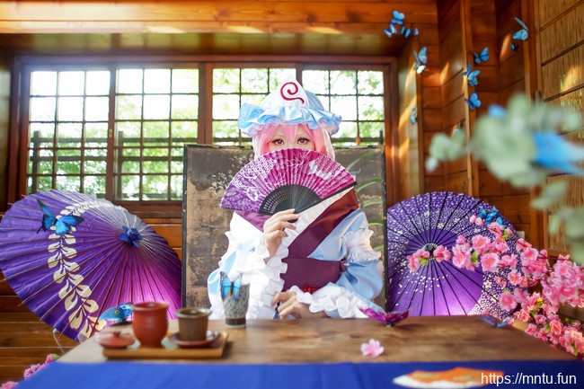 御姐ElyEE子COSPLAY扮演东方Project幽幽子