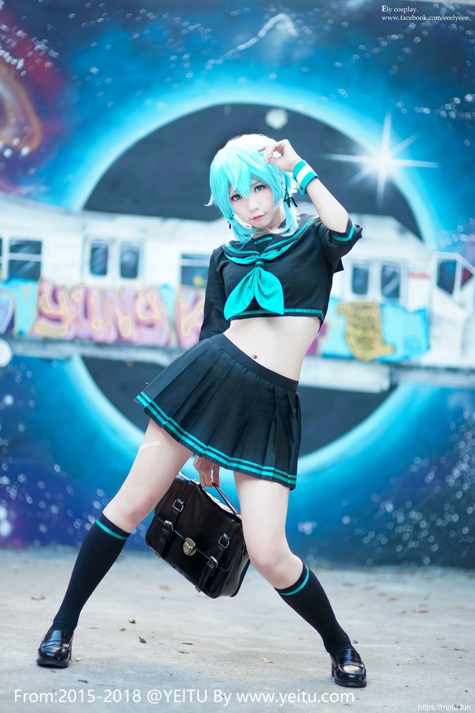 台湾美女ElyEE子COSPLAY刀剑神域朝田诗乃第二季