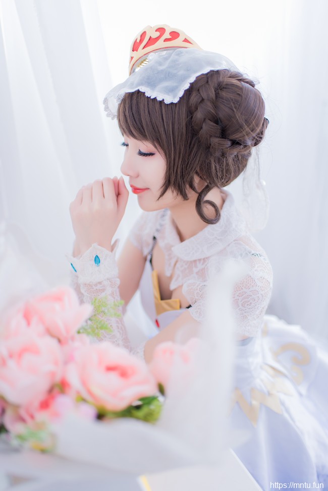 清纯萌妹子樱井咲COSPLAY王者荣耀小乔