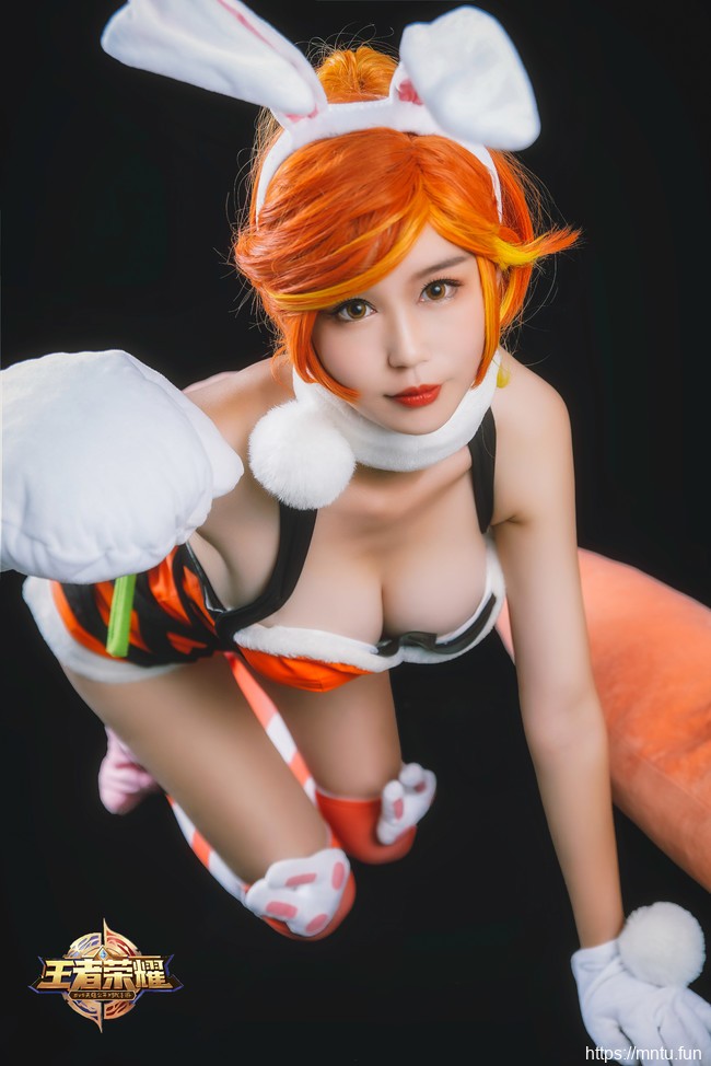 兽耳女郎邶风与式COSPLAY王者荣耀兔女郎花木兰