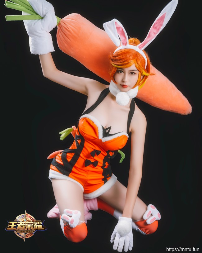 兽耳女郎邶风与式COSPLAY王者荣耀兔女郎花木兰